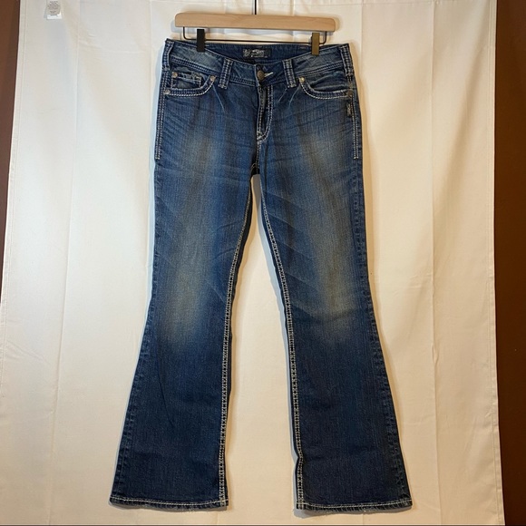 SILVER Jeans Women’s Size W30/L30 Denim Suki Bootcut Fit Stretch Mid Rise - Picture 2 of 13